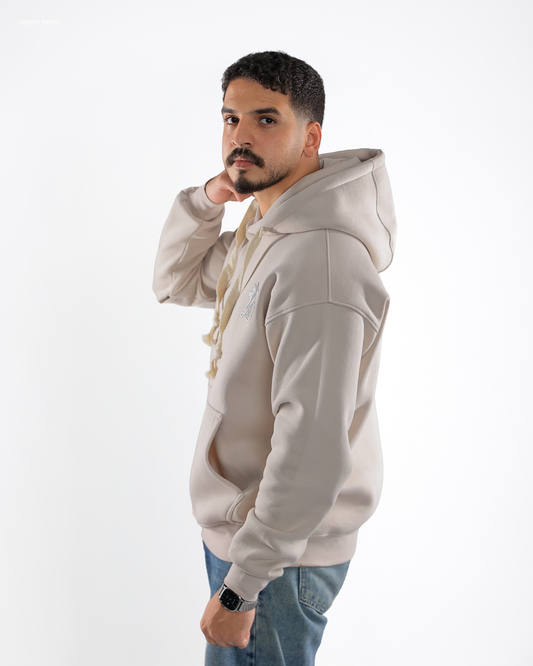 Cream Beige Hoodie