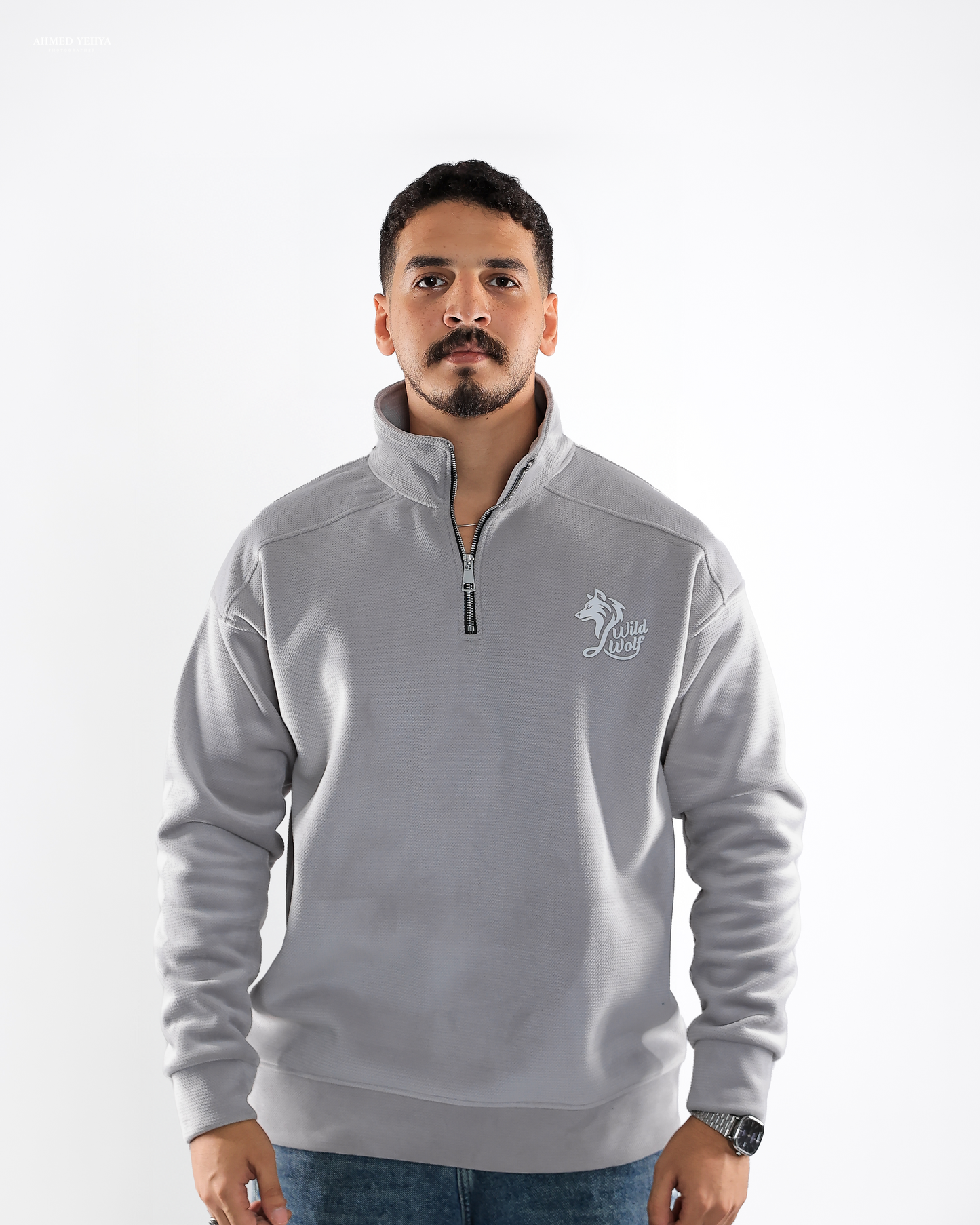 Gray Quarter Zip