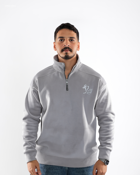 Gray Quarter Zip