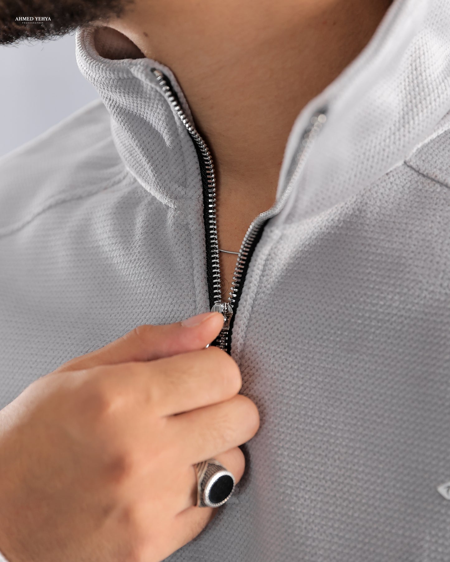 Gray Quarter Zip